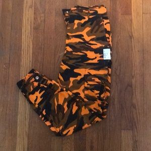 Neon Orange Cargo Pants